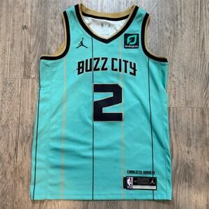 LaMelo Ball Rookie Jersey 2020-21 Buzz City #2 Charlotte Hornets Jordan S REAL